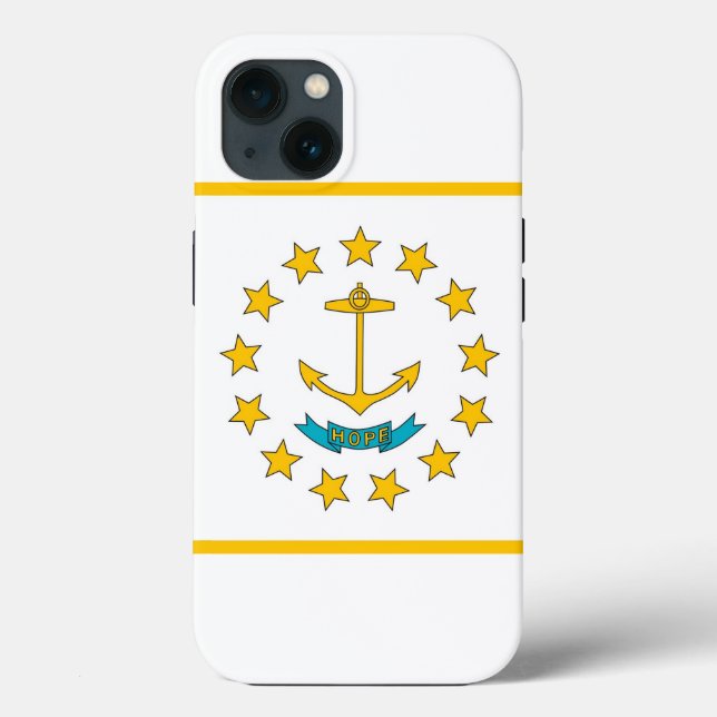 Patriotic Apple iPhone 13 Case-Mate, Rhode Island Case-Mate iPhone Hülle (Rückseite)