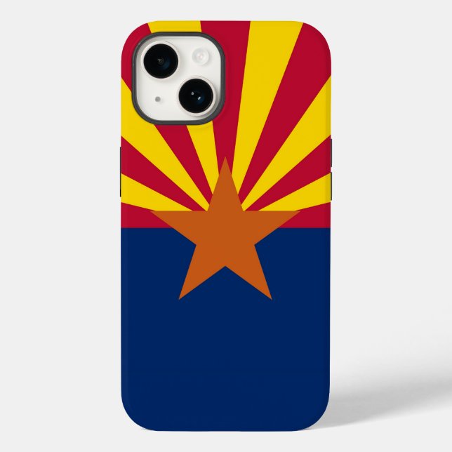 Patriotic Apple iPhone 14 Case-Mate, Arizona-Flagg Case-Mate iPhone 14 Hülle (Rückseite)
