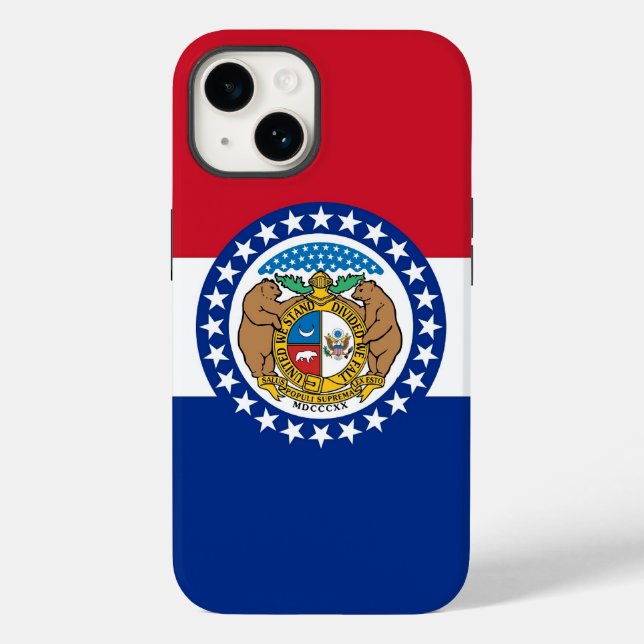 Patriotic Apple iPhone 14 Case-Mate, Flagge Missou Case-Mate iPhone 14 Hülle (Rückseite)