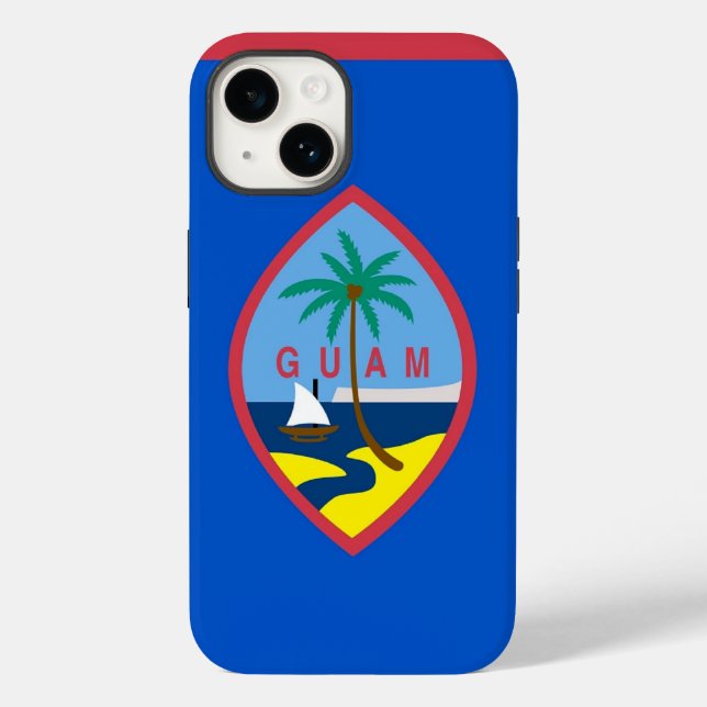 Patriotic Apple iPhone 14 Case-Mate, Guam Case-Mate iPhone 14 Hülle (Rückseite)