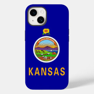 Patriotic Apple iPhone 14 Case-Mate, Kansas Flag Case-Mate iPhone 14 Hülle