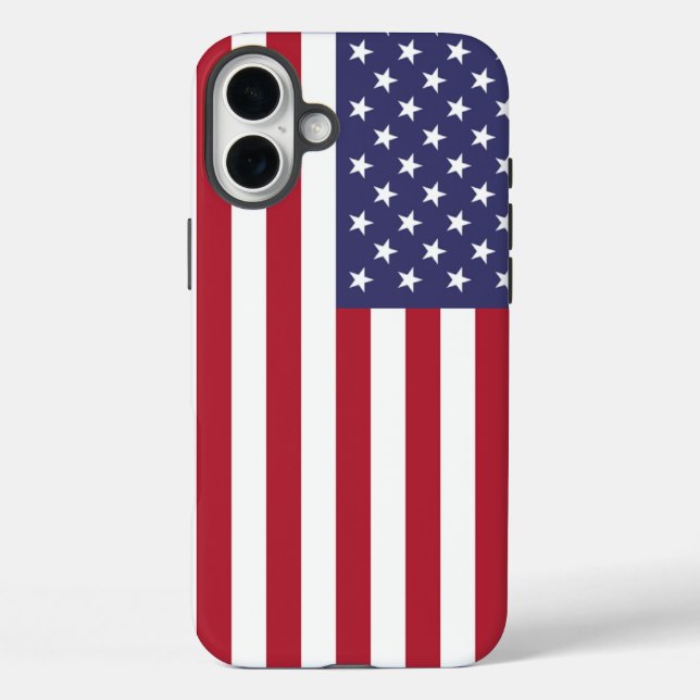 Patriotic Apple iPhone 16 Plus Case-Mate, US-Flagg Hülle (Rückseite)