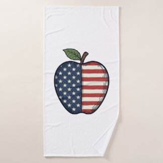 Patriotic Apple Vintage Engraving Vector Design_1