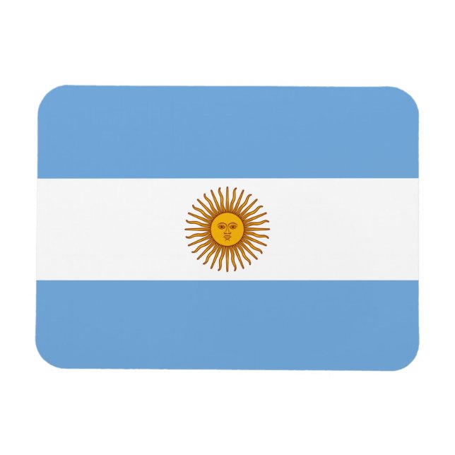 Patriotic Argentinian Flag Magnet (Horizontal)