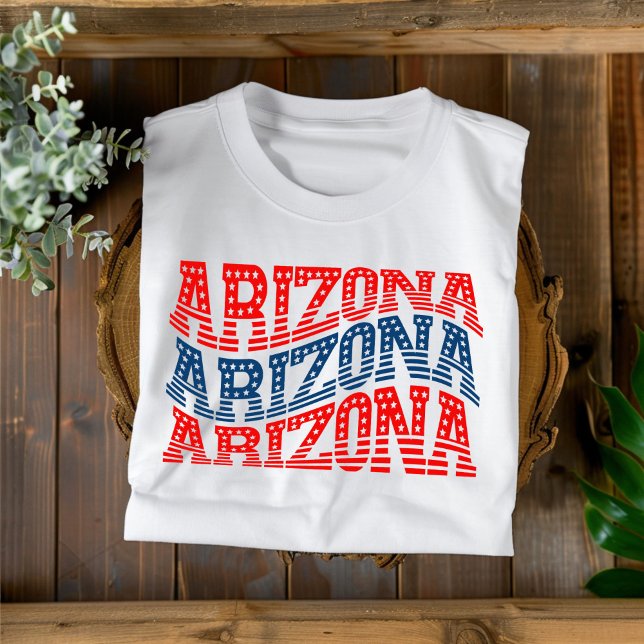 Patriotic Arizona Red and Blue Boho T - Shirt (Von Creator hochgeladen)