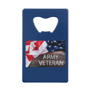 Patriotic "Army Veteran" Geldbeutel Flaschenöffner