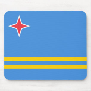 Patriotic Aruba Flag Mousepad