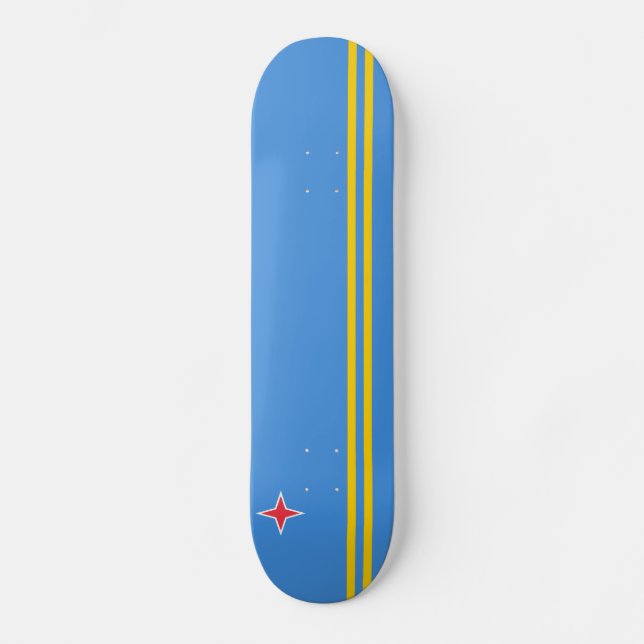 Patriotic Aruba Flag Skateboard (Vorderseite)