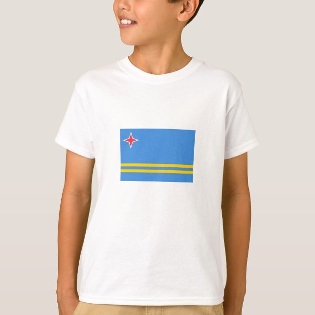 Patriotic Aruba Flag T-Shirt (Vorderseite)