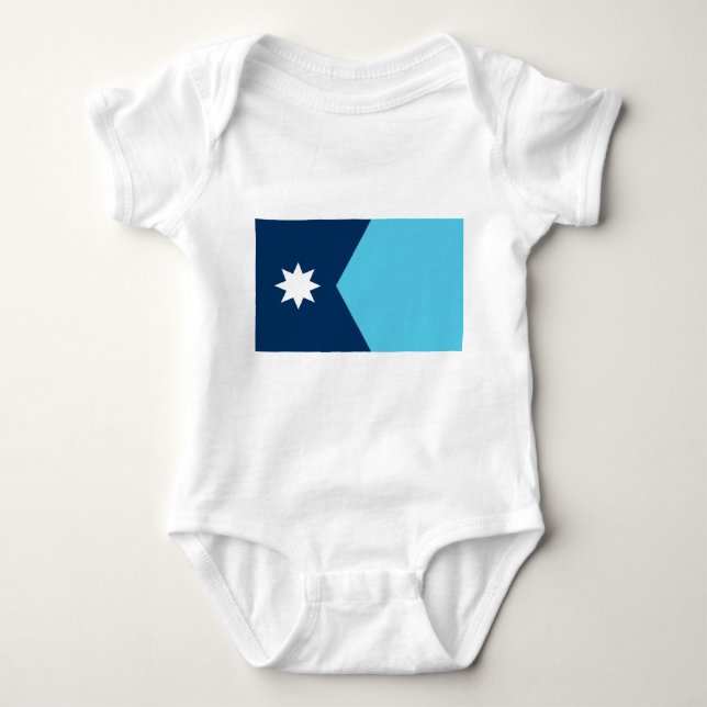 Patriotic baby bodysuit with flag of Minnesota Baby Strampler (Vorderseite)