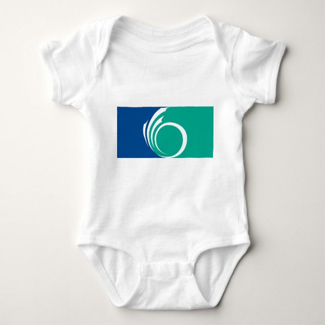 Patriotic baby bodysuit with flag of Ottawa Baby Strampler (Vorderseite)