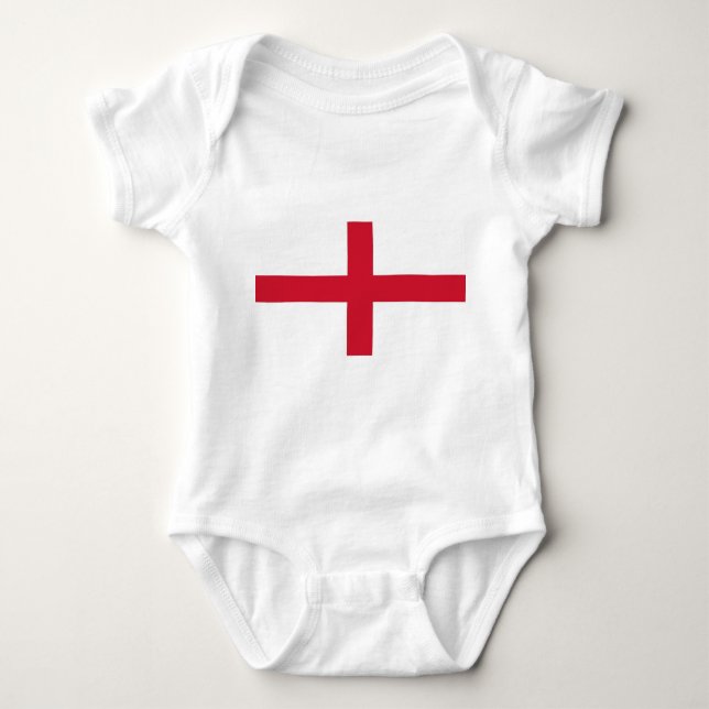 Patriotic Baby Bodysuit with flagge England, UK Baby Strampler (Vorderseite)