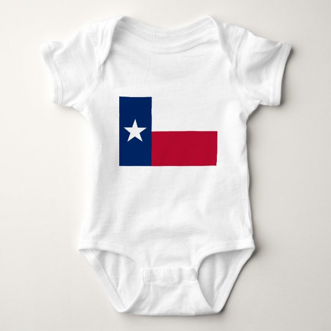 Patriotic Baby Bodysuit with flagge Texas, USA Baby Strampler (Vorderseite)
