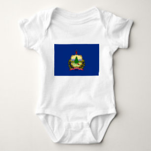 Patriotic Baby Bodysuit with flagge Vermont, USA Baby Strampler
