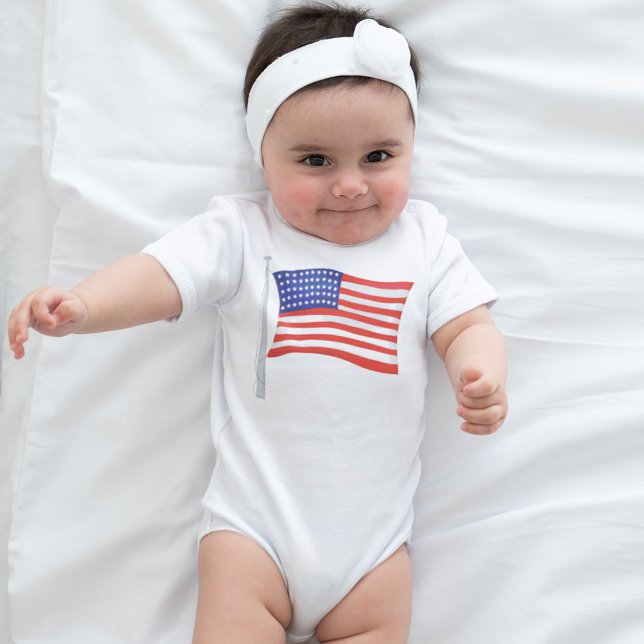 Patriotic Baby Red White und Blue Trendy Baby Strampler (Von Creator hochgeladen)