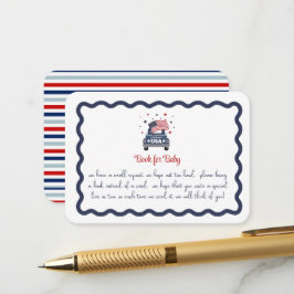 Patriotic Baby Shower Book for Baby Card Begleitkarte