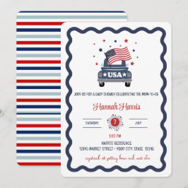 Patriotic Baby Shower Invitation Einladung