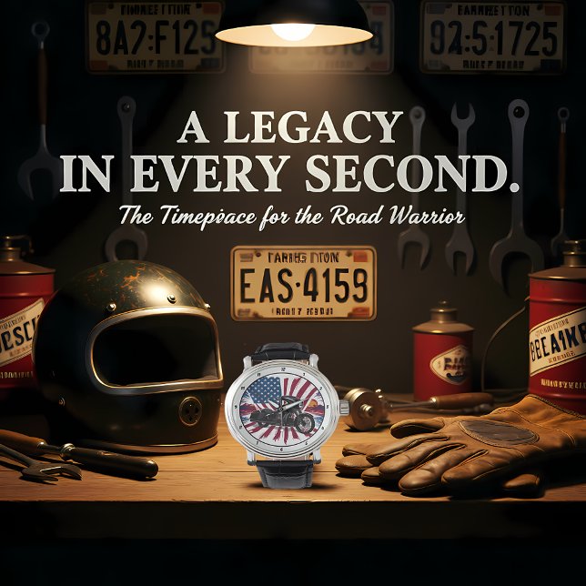 Patriotic Bagger, American Flag Watch. Armbanduhr (Von Creator hochgeladen)