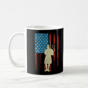 Patriotic Bagpiper American Flag USA Bagpipe Kaffeetasse