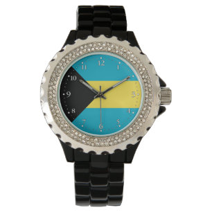 Patriotic Bahamian Flag Wrist Watch Armbanduhr