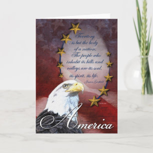 Patriotic Bald Eagle Card Dankeskarte