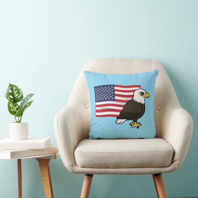 Patriotic Bald Eagle Kissen (Stuhl )