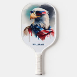 Patriotic Bald Eagle Pickleball Schläger
