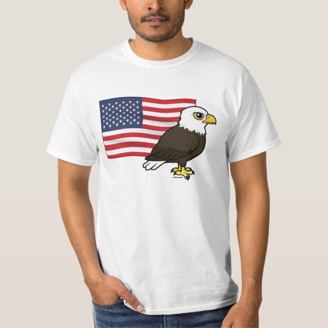 Patriotic Bald Eagle T-Shirt (Vorderseite)