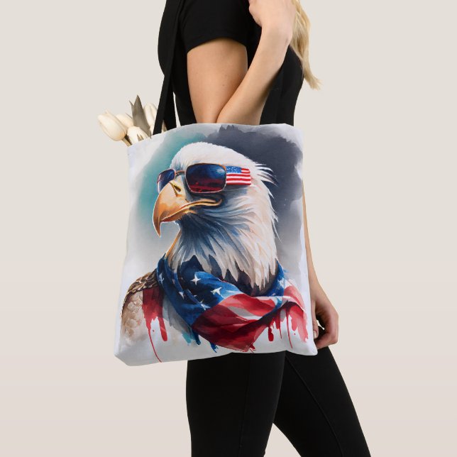 Patriotic Bald Eagle Tasche (Von Nahem)