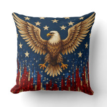 "Patriotic Bald Eagle Throw Kissen - Amerikanische