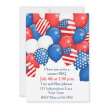 Patriotic Balloons Einladung zum Urlaub