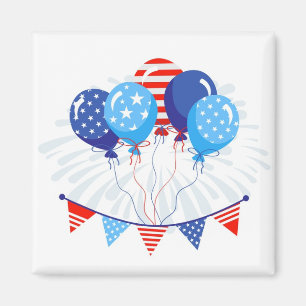 Patriotic Balloons Magnet