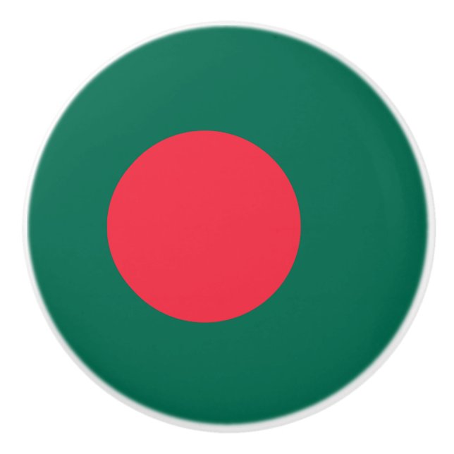Patriotic Bangladeshi Flag Keramik Knob Keramikknauf (Vorderseite)