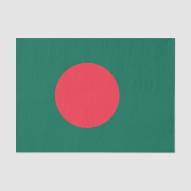 Patriotic Bangladeshi Flag Tissue Paper Seidenpapier (Vorderseite)