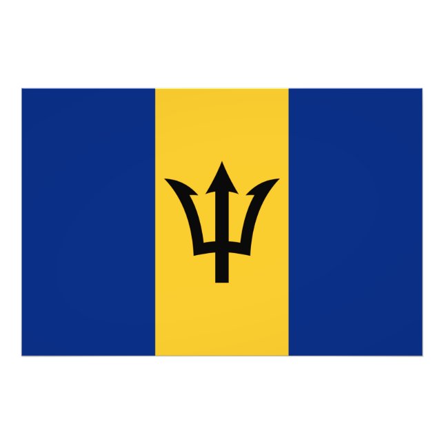Patriotic Barbados Flag Fotodruck (Vorne)