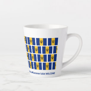 Patriotic Barbados Flag Hospitality Milchtasse
