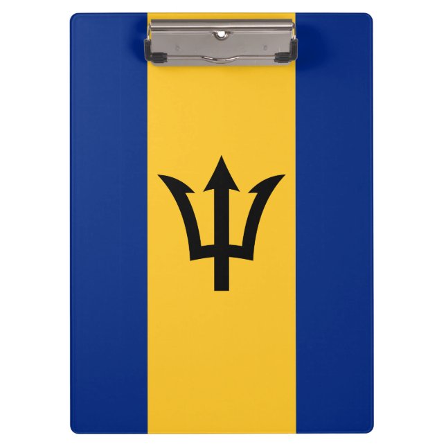Patriotic Barbados Flag Klemmbrett (Vorderseite)