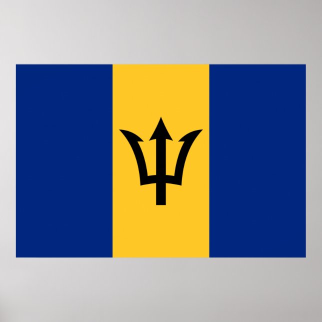 Patriotic Barbados Flag Poster (Vorne)
