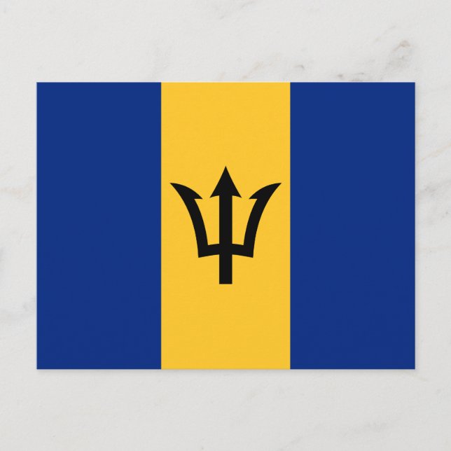 Patriotic Barbados Flag Postkarte (Vorderseite)