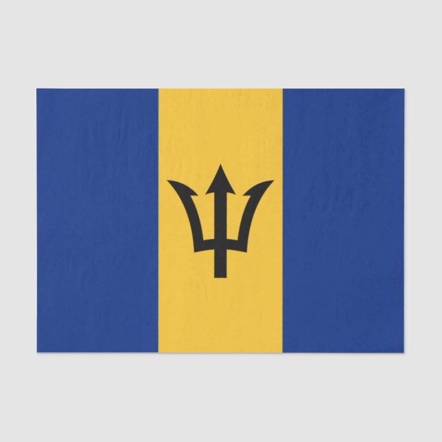 Patriotic Barbados Flag Seidenpapier (Vorderseite)