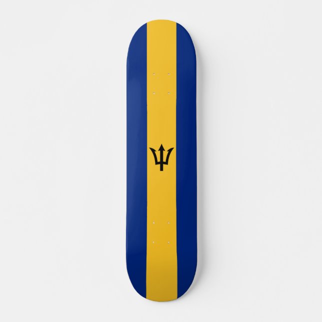 Patriotic Barbados Flag Skateboard (Vorne)