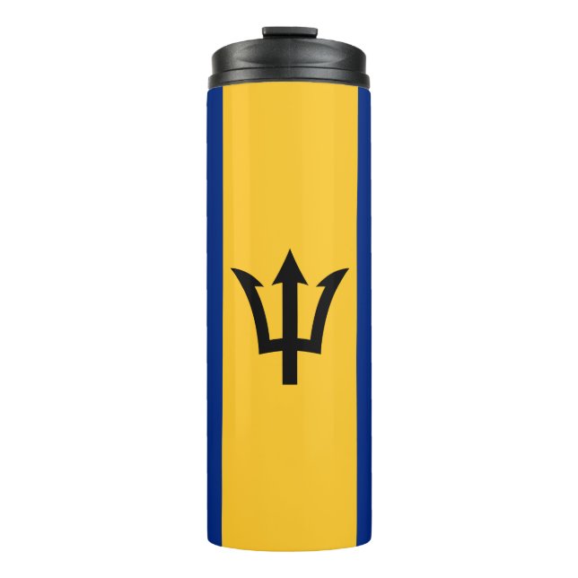 Patriotic Barbados Flag Thermosbecher (Vorderseite)