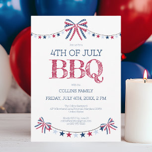Patriotic Barbeque 4. Juli GRILLEN Summer Party Einladung