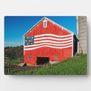Patriotic Barn Fotoplatte