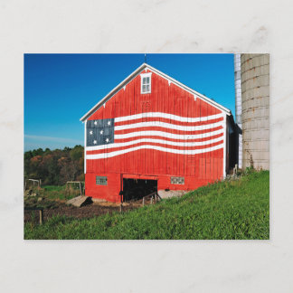 Patriotic Barn Postkarte