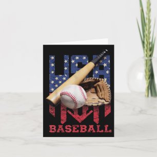 Patriotic Baseball 4. Juli Männer USA Fl Karte