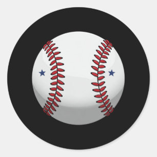 Patriotic Baseball 4. Juli Männer USA Fl Runder Aufkleber