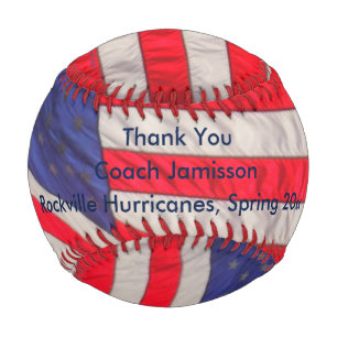 Patriotic Baseball American Fahnen, danke, Coach