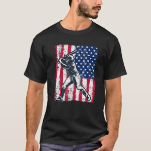 Patriotic Baseball American Flag 4. Juli Funny T-Shirt