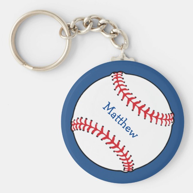 Patriotic Baseball Keychain Schlüsselanhänger (Vorne)